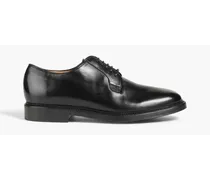 Kim glossed-leather derby shoes - Black