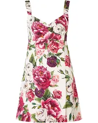 Dolce & Gabbana Floral-print cotton-blend cloqué mini dress - Pink Pink