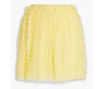 Tiered point d'esprit mini skirt - Yellow