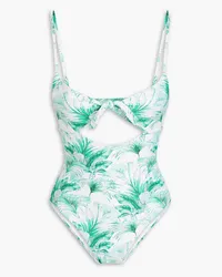 Melissa Odabash Amalfi cutout printed swimsuit - Green Green