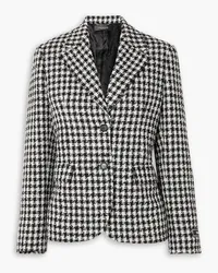 Versace Checked wool-blend tweed blazer - Black Black