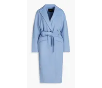 Bouclé wool-blend coat - Blue