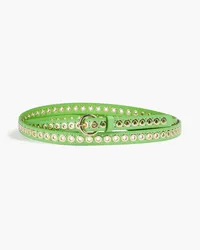 Sandro Eyelet-embellished leather belt - Green Green