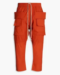 Rick Owens Cropped cotton cargo pants - Red Red