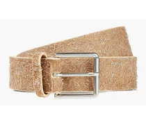 Brushed suede belt - Neutral