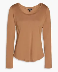 Theory Cotton-jersey top - Brown Brown