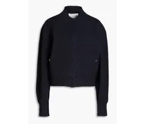 Knitted bomber jacket - Blue