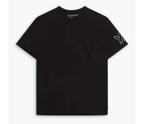 Printed cotton-jersey T-shirt - Black