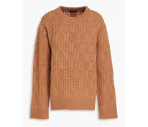 Divya cable-knit wool sweater - Brown