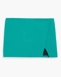 A.L.C. Rylee wrap-effect twill mini skirt - Green Green