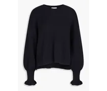 Ribbed wool sweater - Blue