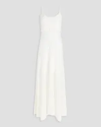 ba&sh Pointelle and crochet-knit cotton and modal-blend maxi dress - White White