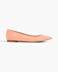 Gianvito Rossi Suede point-toe flats - Orange Orange