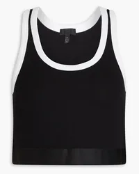 ATM Cropped ribbed modal-blend tank - Black Black