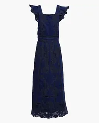 Valentino Garavani Crochet and denim maxi dress - Blue Blue