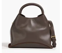 Baozi leather tote - Brown