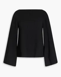 By Malene Birger Pleated crepe blouse - Black Black