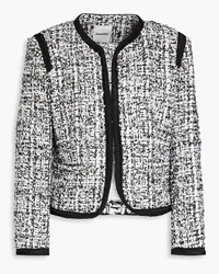 Sandro Sequin-embellished metallic tweed jacket - Black Black