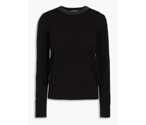 Embroidered cashmere sweater - Black