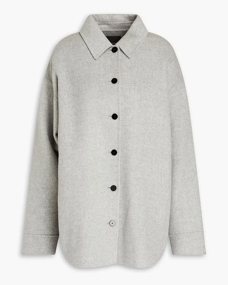 Theory Mélange wool and cashmere-blend felt jacket - Gray Gray