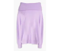 Victoria off-the-shoulder cashmere sweater - Purple