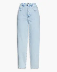 Frame Denim Cropped high-rise tapered jeans - Blue Blue