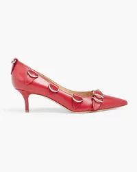 Gianvito Rossi Embellished leather pumps - Red Red