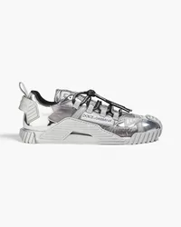 Dolce & Gabbana Metallic leather, shell and PVC sneakers - Metallic Metallic