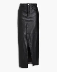 MUUBAA Leather maxi skirt - Black Black