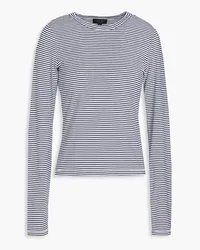 Rag & Bone Luca striped stretch-modal jersey top - Black Black