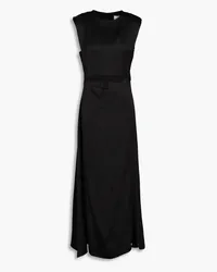 Loulou Studio Copan cutout satin midi dress - Black Black