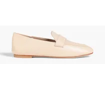 Wylie embellished leather collapsible-heel loafers - Neutral