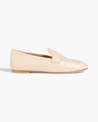 Stuart Weitzman Wylie embellished leather collapsible-heel loafers - Neutral Neutral