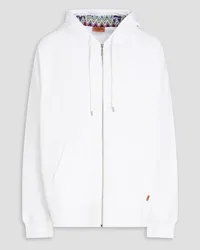 Missoni Appliquéd French cotton-terry zip-up hoodie - White White