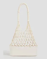 Zimmermann Macramé and leather tote - White White