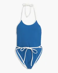 Lisa Marie Fernandez Halterneck wrap swimsuit - Blue Blue