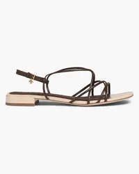 Tory Burch Penelope patent-leather sandals - Brown Brown