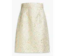Metallic brocade mini skirt - Green
