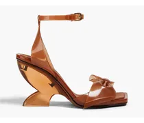 Bow-detailed PVC sandals - Brown