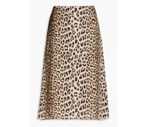 Dalie leopard-print satin skirt - Animal print