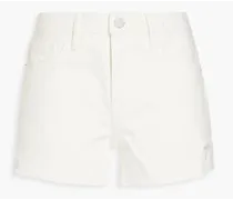 Le Grand Garcon distressed denim shorts - White