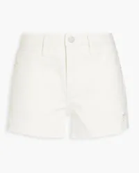 Frame Denim Le Grand Garcon distressed denim shorts - White White