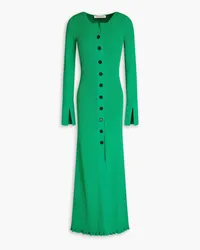 Philosophy Di Lorenzo Serafini Ribbed-knit midi dress - Green Green