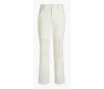 Adan two-tone high-rise bootcut jeans - White