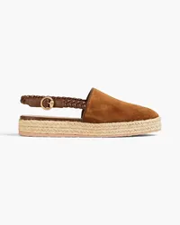 Gianvito Rossi Suede slingback espadrilles - Brown Brown