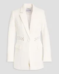 Rebecca Vallance Claire chain-embellished bouclé-tweed blazer - White White