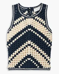 Zimmermann Chintz crocheted cotton tank - Blue Blue