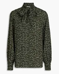 Officine Generale Sibylle printed crepe blouse - Green Green