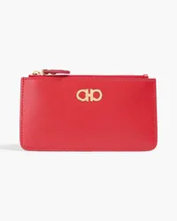 Ferragamo Embellished leather cardholder - Red Red