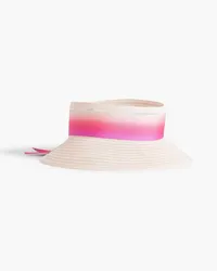 Eugenia Kim Kayla grosgrain-trimmed hemp-blend visor - Pink Pink